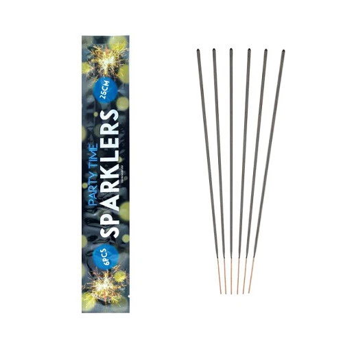 6 chispas de mano 25 cm - (1 paquete de 6)