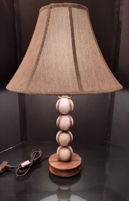 Vintage Look Baseball Lamp with New Shade c.2009