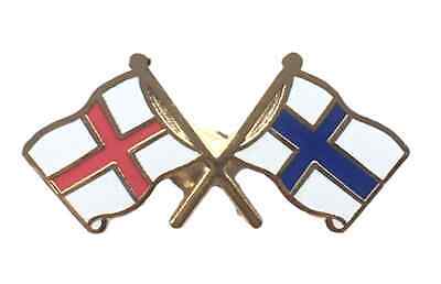 Courtois Écosse & Italie Drapeaux Amitié Courtoisie Badge Épinglette en Émail T302 