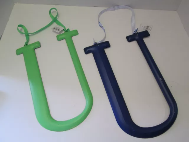 Initial Wall Hanger, Letter "U" by Mud Pie, Blue or Green, NEW