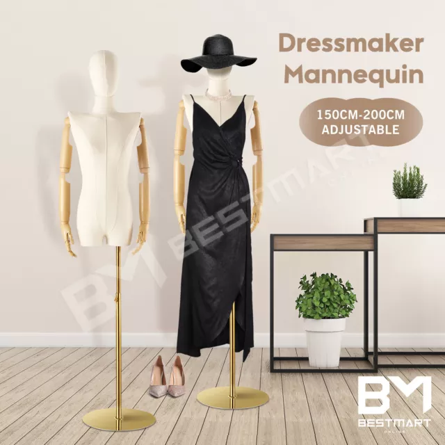 Female Mannequin Model Torso Shop Display Stand Manikin Dress Form 150-200CM