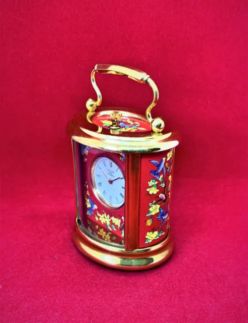 HALCYON DAYS ENAMELS Miniature Quartz Oval Carriage Clock $294.59 ...