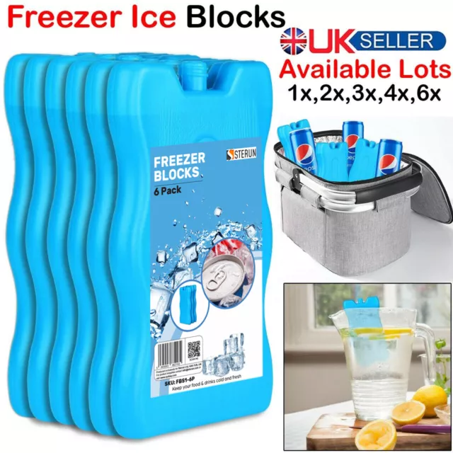 Freezer Cool Blocks Reusable Ice Pack Cooler Bag Picnic Travel Lunch Box Slim