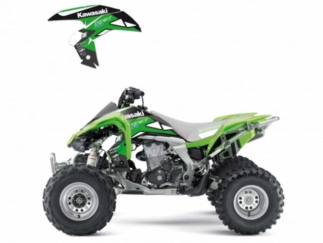 Motorrad Aufkleber Satz Blackbird Kawasaki KFX 450 Dream 2 schwarz-grün 16