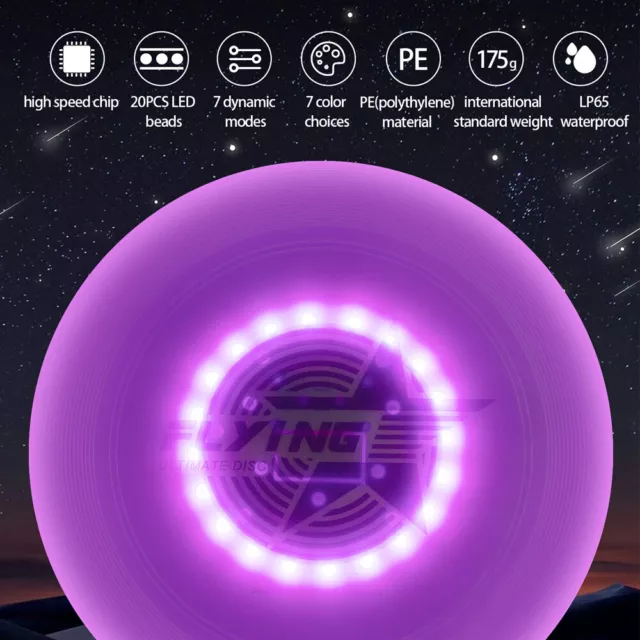LED-Blink-Flying-Disc,leuchtende Flugscheibe,lustiges Wurfspielzeug den bereich