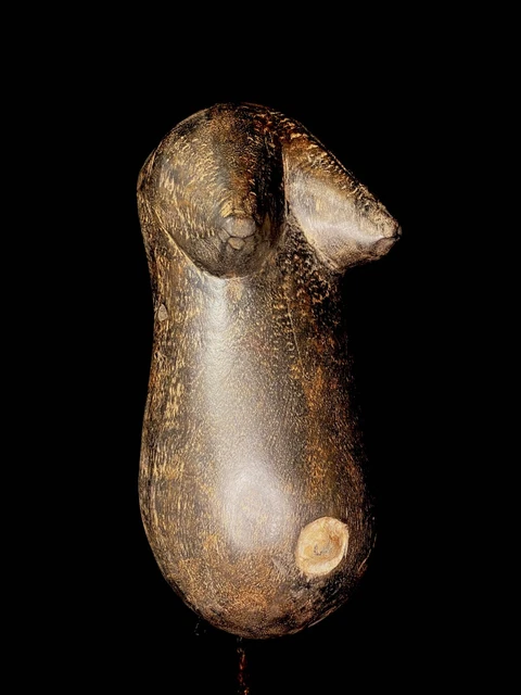carved wood tribal mask african Carved wooden art Makonde GURO body mask -6389