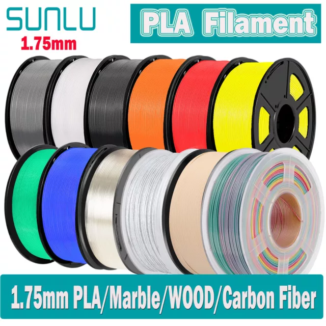 SUNLU PLA 3D Drucker Filament PLA 1.75mm 1KG/ROLL +/-0.02mm Mehrfarbig No Knots