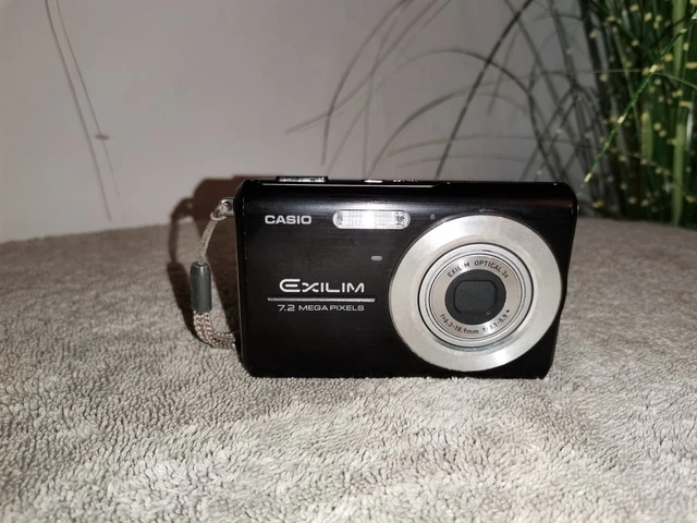 Casio Exilim EX-Z75 7.2MP Compact Digital Camera Black Tested Charger Battery