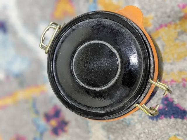 Vintage Anchor Hocking? Black Glass Bail Canning Jar Marked 1 2