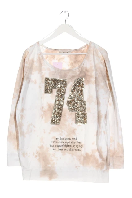Felpa DECAY donna taglia DE 40 bianco crema look casual
