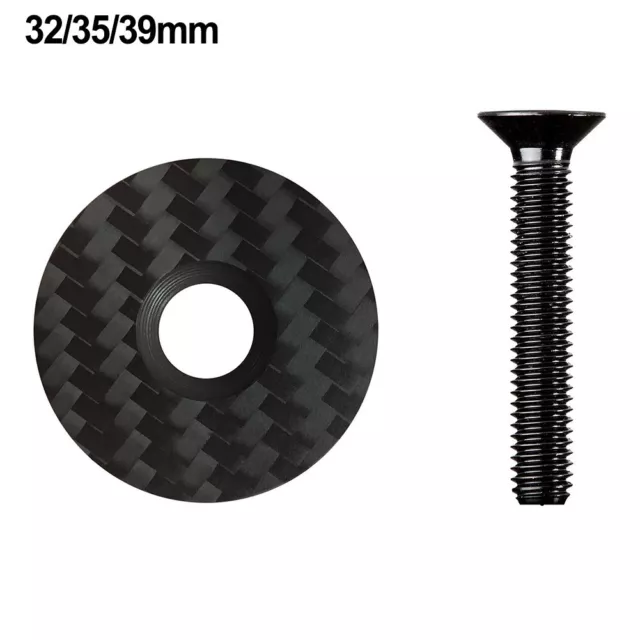 Carbon Fiber Headset Stem Cap for 28 6mm Steerer Titanium Bolt Easy to Install