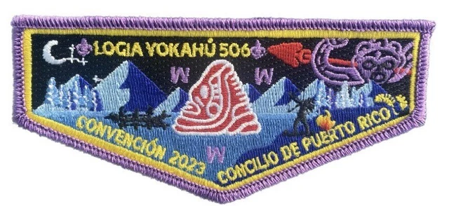 Yokahu 506 - Order of the Arrow - BSA - Puerto Rico Council- Convention Flap Yokahu 506 - Order of the Arrow - BSA - Puerto Rico Council- Convention Flap