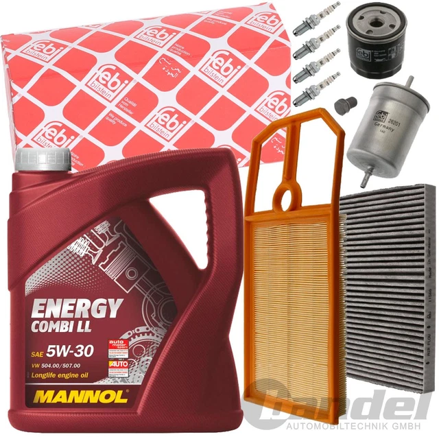FEBI KIT FILTRI + OLIO MOTORE 5W30 1.4 16V per VW GOLF 4 BORA 75 105 CV