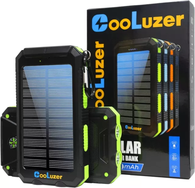 36800mAh Portable Solar Power Bank External Battery Backup Charger for Cellphone