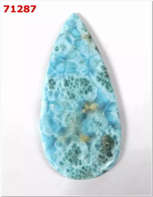 Natural Earth Mined Caribbean Larimar Cabochon 115X47 MM Loose Gemstone 370 Cts.