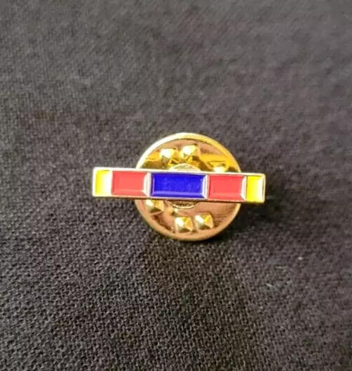 Rappel de boutonnière émaillé Médaille de la Défense Nationale Or 17 x 3 mm Neuf