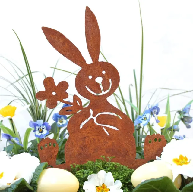 Osterdeko Deko Ostern draußen 2024 Metall Frühling Osterhase modern Haustür DIY