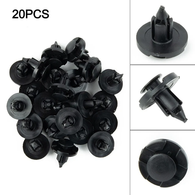 Lot De 50 Clips De Fixation Pare-chocs Noir - Agrafes Plastique 20mm Pour Peugeot Citroën 1609267280 / 856553