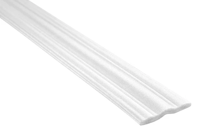 2 metros perfil plano listón de pared decoración estuco poliestireno 9x58mm M-09 2 metros perfil plano listón de pared decoración estuco poliestireno 9x58mm M-09