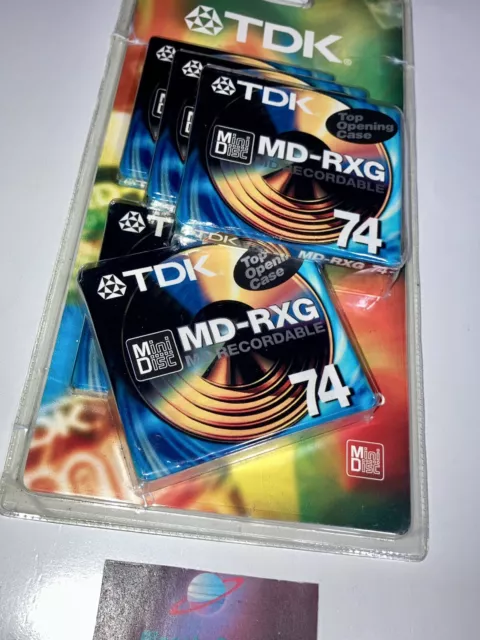 5x TDK MD-RXG 74 min Minidisc recordable Neuf New blister rigide 2