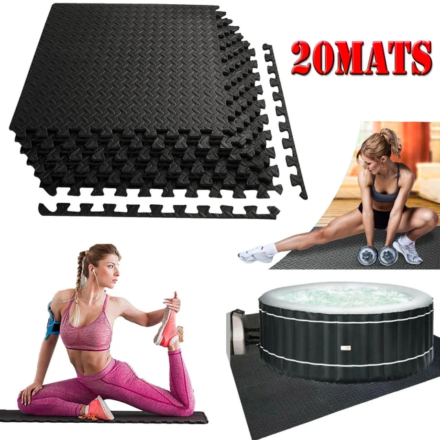 20 pz tappetini per pavimenti in morbida schiuma Eva ad incastro piastrelle palestra yoga sala giochi vasca idromassaggio spa