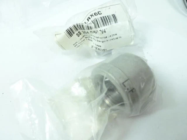 198812 New-No Box; MFG- 1LRX6C LOT-2 SS 304 Pipe Cap; 3/4" NPT class 150