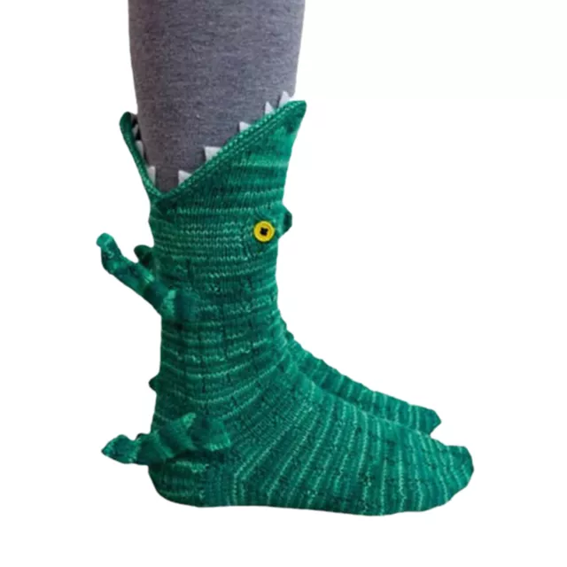 Christmas Knit Crocodile Socks Animal Socking Unisex Novelty Winter Warm Gift