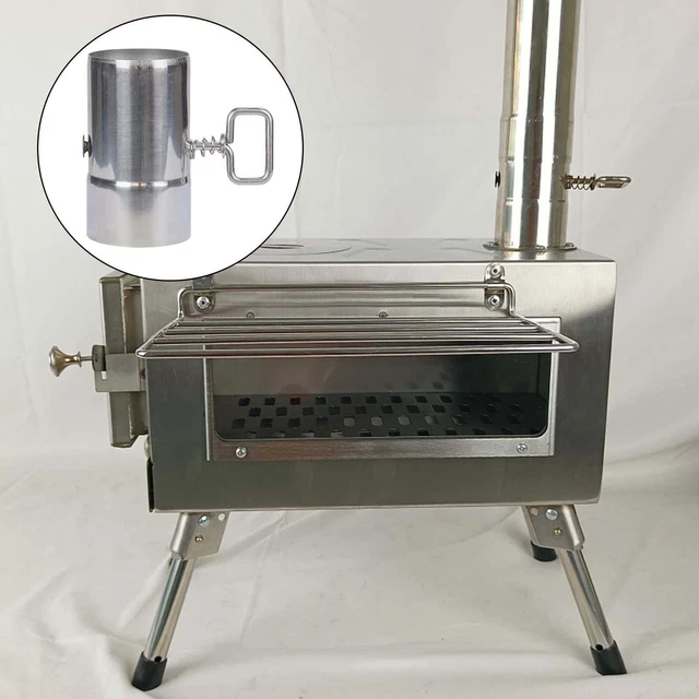 STOVE PIPE WITH Damper Chimney Wood Log Burning Stove Flue Extension