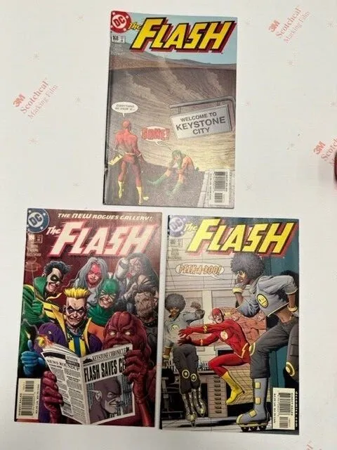 DC The Flash Comic Lot  180 jan 02 - 184 may 02 and 168 jan 01