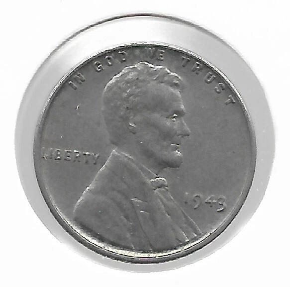 1943 WWII Lincoln Wheat Steel Penny US Collection War Coin Special Wartime Issue