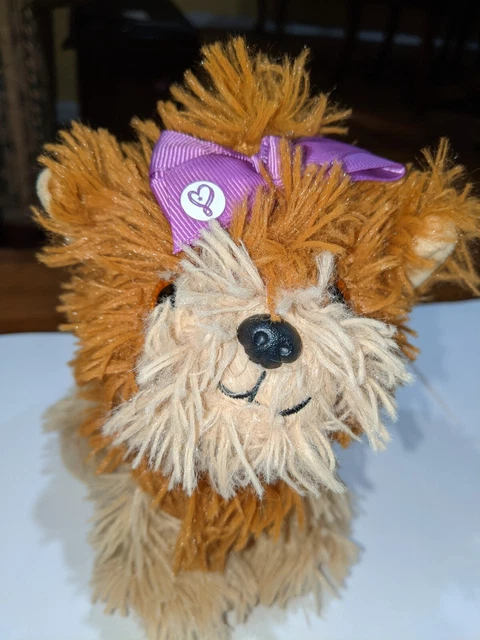 BOWBOW YORKIE PUPPY Dog SOFT TOY Plush PURPLE BOW Nickelodeon JOJO