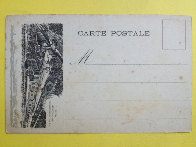 cpa 51 - Léon CHANDON Champagne in REIMS The CATHEDRAL ENGRAVING EAU FORTE DRAWING 2