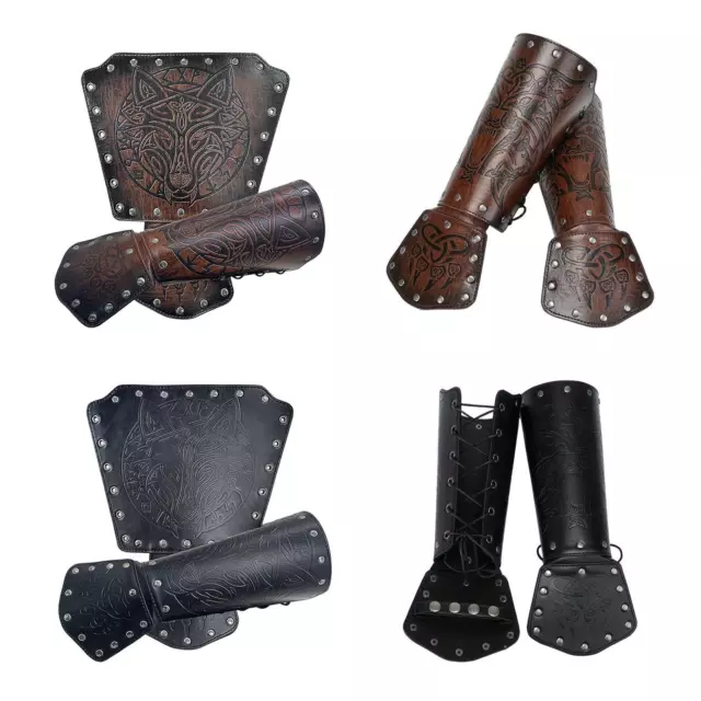 Medieval Bracers Wrist Gloves Wrist Gloves Costume Accessories Steampunk PU