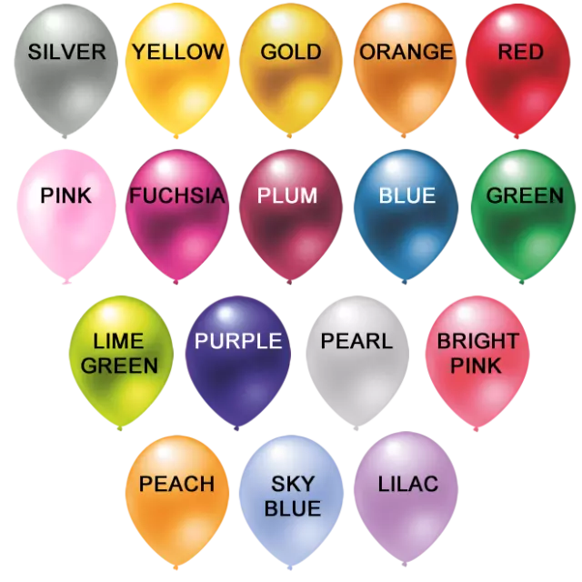 Pearl Latex Balloons - Helium or Air -  Birthday Party, Wedding - High Quality!