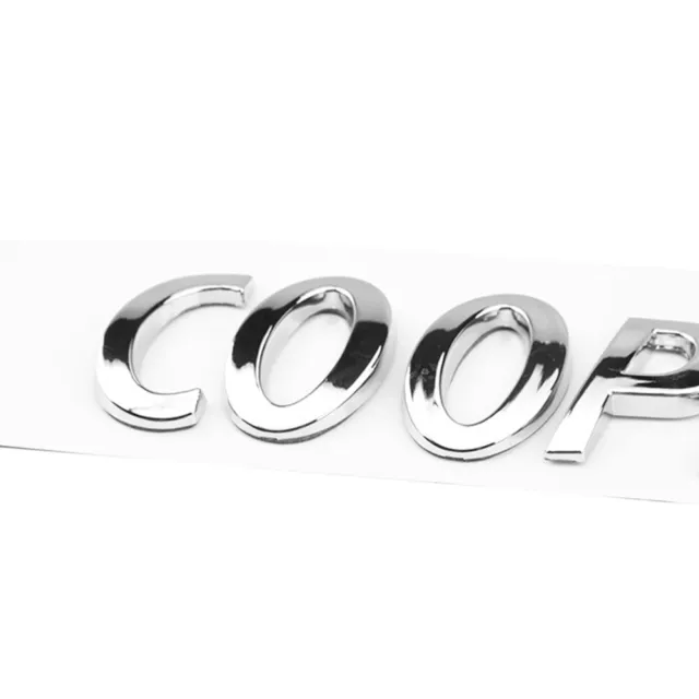 3D COOPER S Schriftzug Heckklappe Panel Abzeichen Silber Emblem für Mini Cooper