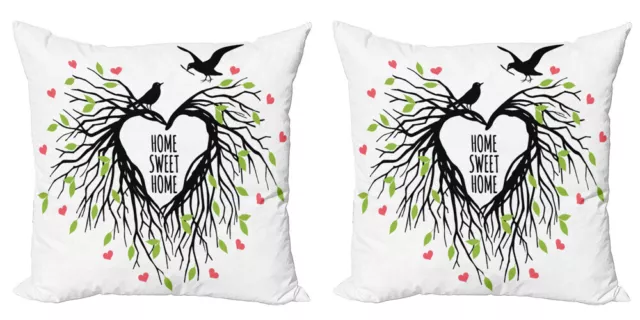 Saying Pillow Covers Pack of 2 Romantic Bird