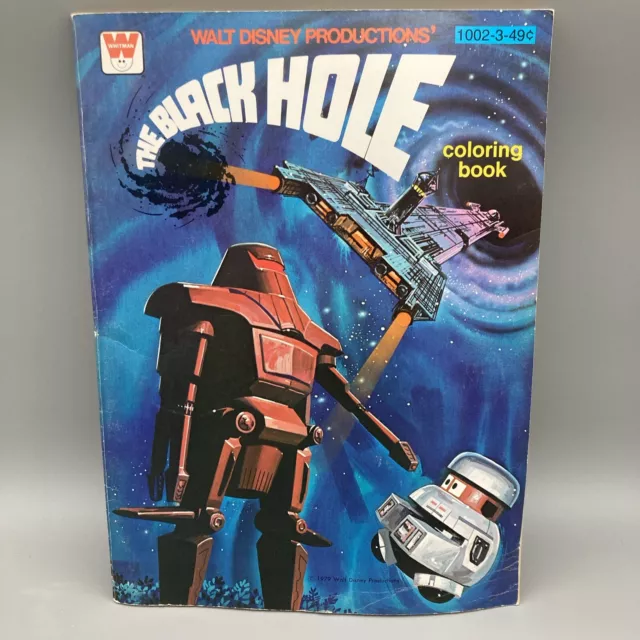 THE BLACK HOLE WALT DISNEY MOVIE VINTAGE 1979 COLORING BOOK WHITMAN Unused!!!