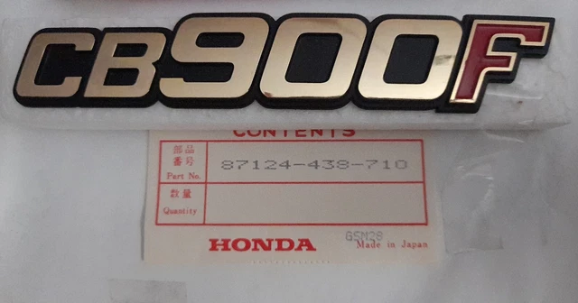 Honda Emblema etichetta Moto CB900F 1980/1981 cod.87124438710 oro/rosso