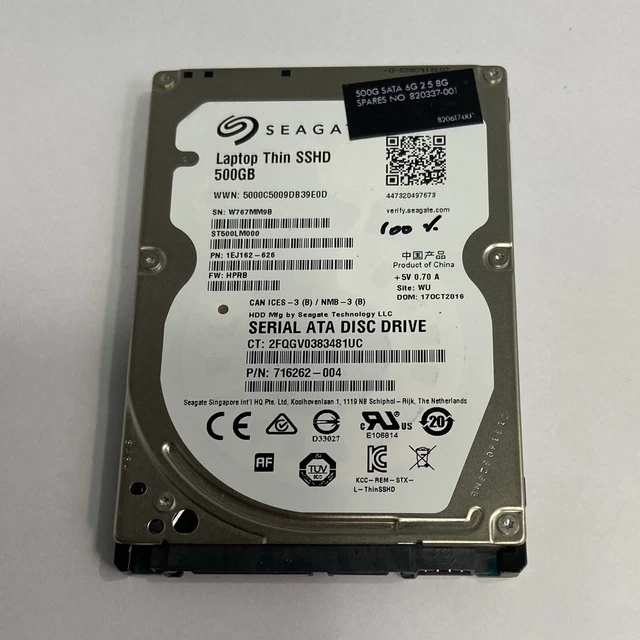 SEAGATE HYBRID SSHD ST500LM000 Laptop Thin SSHD 500GB HARD
