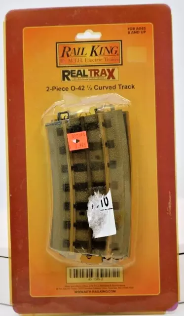 O Scale Real Trax 2 Pcs O-42 1/2 Curved Track #40-1045-2 3 Rail NIB