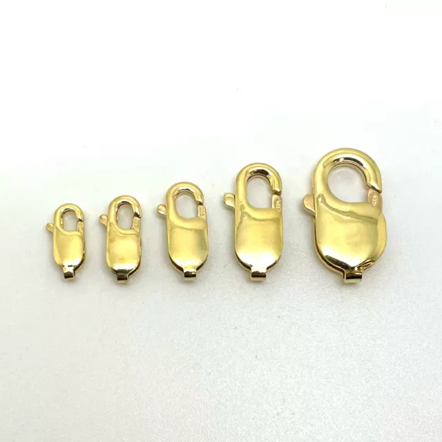 9ct Yellow Gold Strong Clasp Lobster Claw Trigger Fastener 9mm-18mm