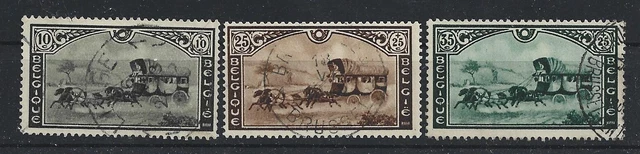 pa461 BELGIEN/ Post-Pferdekutschen MiNr 402/04 o