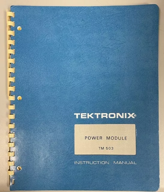 Tektronix TM-503 Power Module Instruction Manual