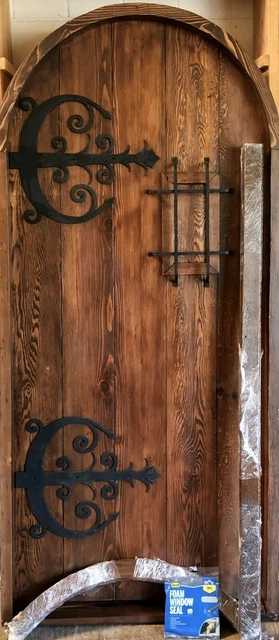 Rustic reclaimed solid old growth lumber Doug Fir wine room solid 2" thick DOOR 2