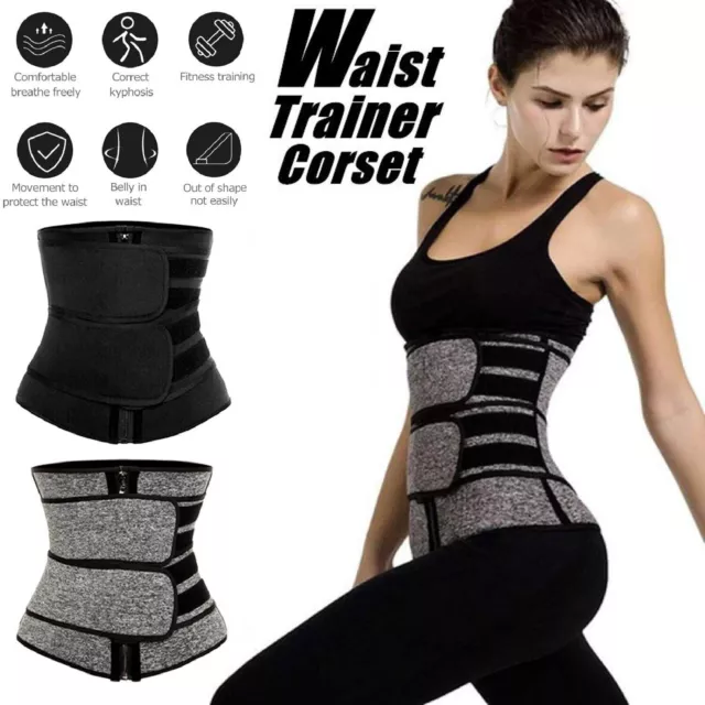 Waist Trainer Tummy Girdle Shapewear Slim Body Shaper Corset Sauna Sweat Belt