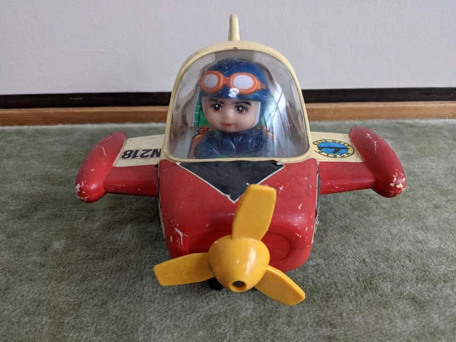 Super rare Nomura TOY Mighty Mo Cessna Airplane Showa Retro Toy Vintage