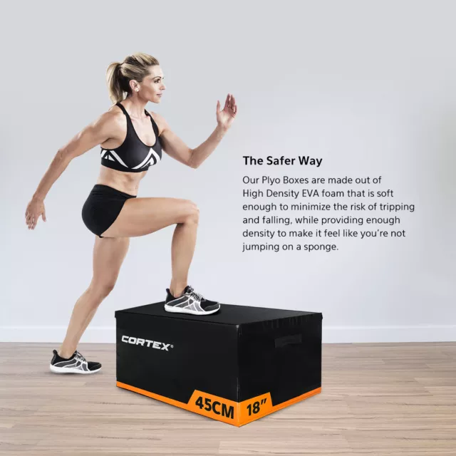 CORTEX Soft Plyo 45cm 18" Plyometrics Box Stacking Modular Jump Crossfit Fitness 2