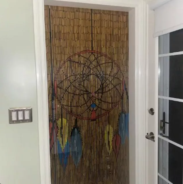 Dream Catcher Bamboo Beaded Doorway Curtain, Door Beads Hanging Closet Curtain