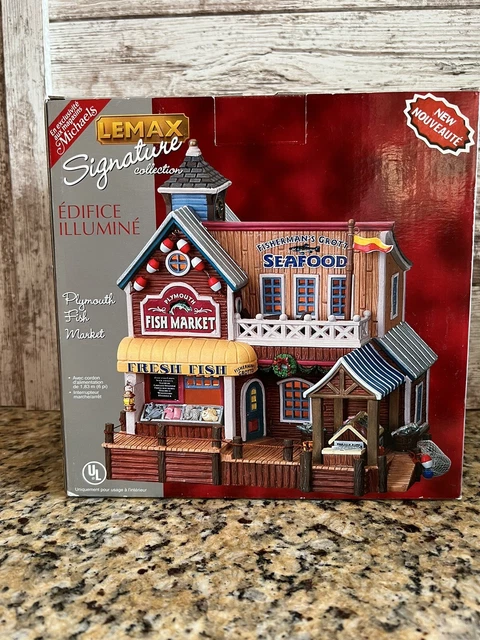 Lemax Christmas  Signature Collection Plymouth Fish Market Retired Lighted 2007