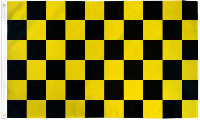 Black & Yellow Checkered Flag 3x5 Racing Flag White & Yellow Nascar Finish Line
